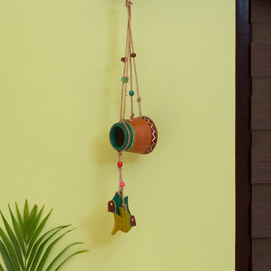 ExclusiveLane Chirpy Abode Handpainted Bird Feeder Hanging for Balcony & Decorative Hanging in Terracotta for Garden Decoration Items Outdoor (B09C5X3GK5) Amazon Price History, Amazon Price Tracker
