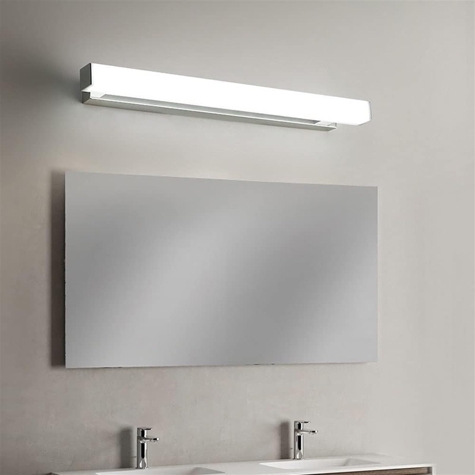 Lámparas de Pared Modernas Lámpara de Tocador Lámpara de Espejo de Baño Marco Cromado Aplique de Pared para Maquillaje Lámparas Frontales para Tocador Espejo de Armario Dormitorio
