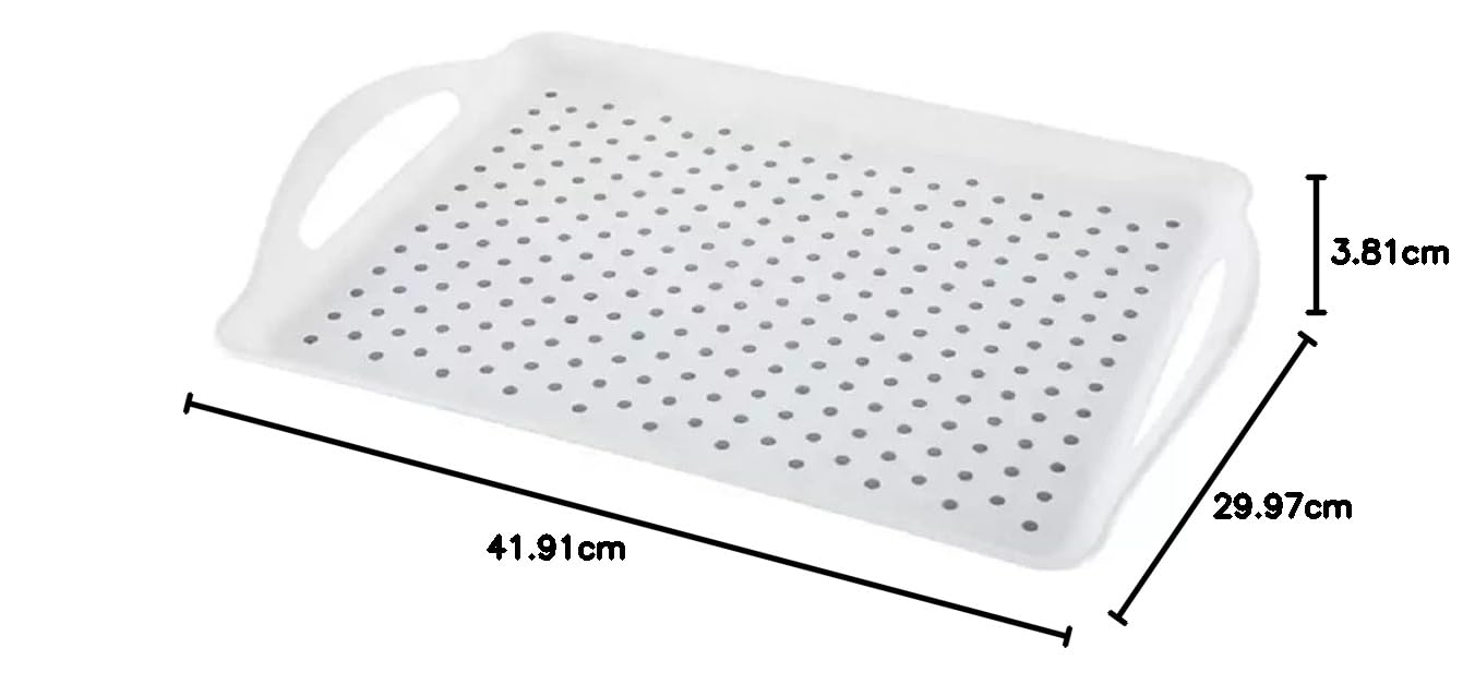 Rectangular Anti Slip Tray, Non-slip Serving Tray by L.Gour.