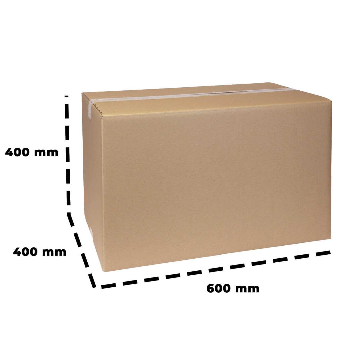 smiley pack 160 Stück Karton 600 x 400 x 400 mm 2-wellig | Stabiler, belastbarer Faltkarton & Versandschachtel – Paket, Pappkiste für DHL, DPD, GLS, Hermes, UPS