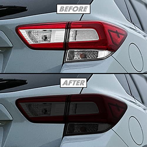 Image of SlickMod PreCut Vinyl Smoke Tint for 2018-2022 Subaru Crosstrek Tail Light & Reflector (1. Taillight, 20% Dark Smoke)