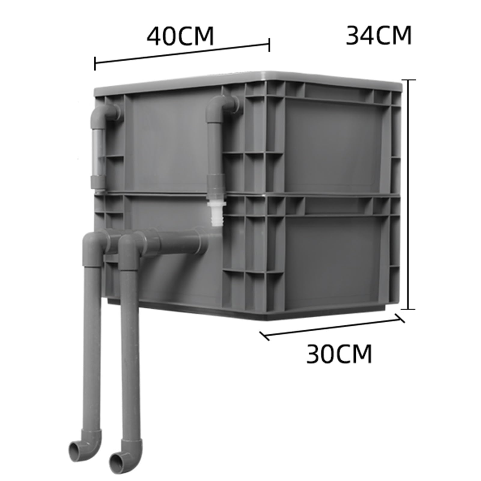 PE-Umsatzkastenfilter | Rot, mehrere Größen: for Aquarium und Teich(15.75x11.81x13.39in/40x30x34CM)