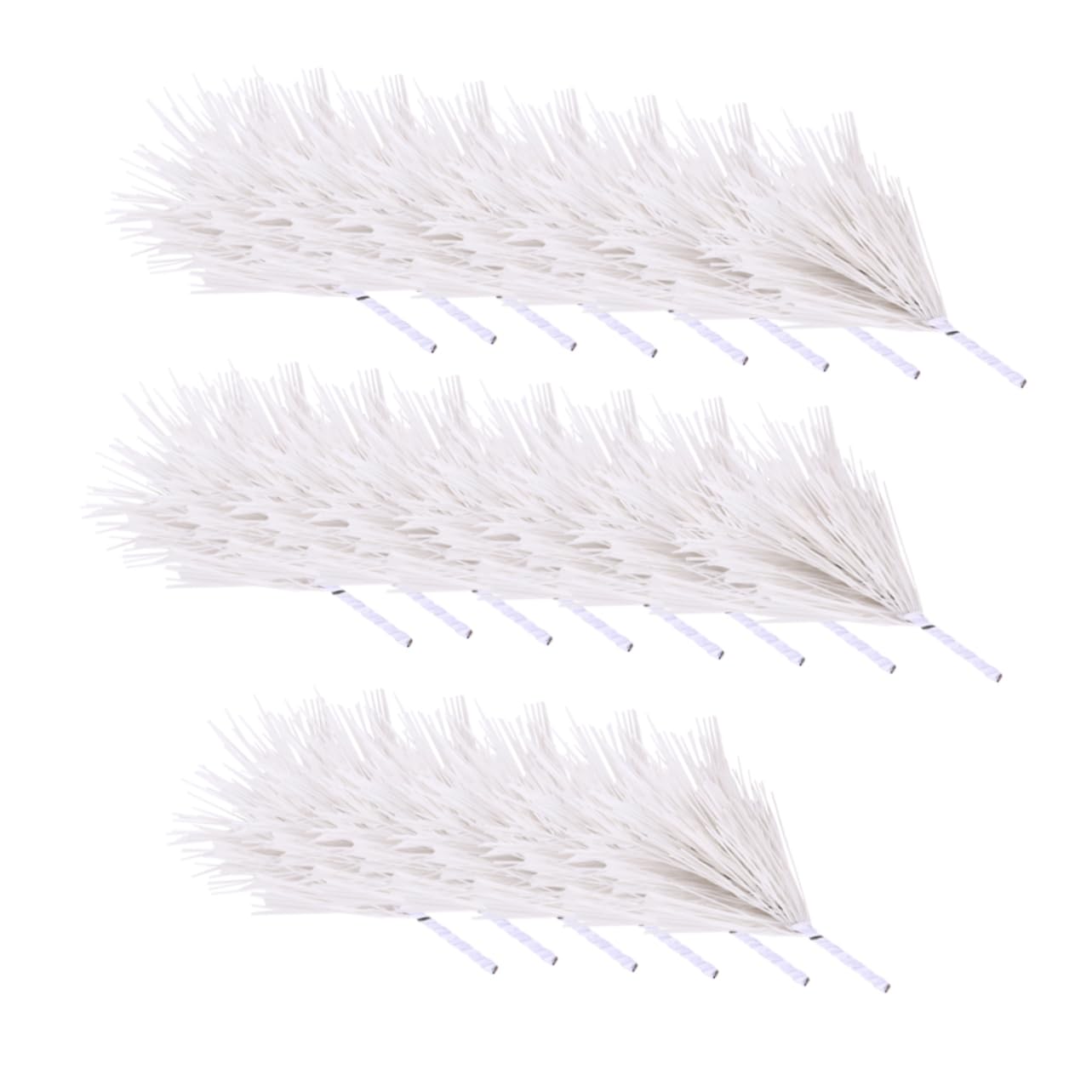 MUCKLILY 30Pcs Lifelike Pine Needle Branches Versatile White Artificial Sprays for Christmas Wedding and Party Decorations for Wreaths and Holiday Home Decor