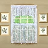 Today’s Curtain, Songbird Halbdurchsichtige Spitze, 91,4 cm, Weiß, 142,2 x 91,4 cm (B x L)