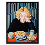 Artery8 Dinner for One Colourful Oil Painting Portrait of 