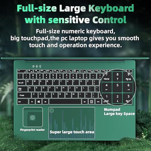 Image of 16 inch Retro Green Laptop Computer for Students & Business | 16GB RAM 512GB SSD, 1920x1200 FHD IPS, 6500Y up to 3.4GHz, Backlit Keyboard & Fingerprint, USB-C Fast Charging, Win 11 Pro