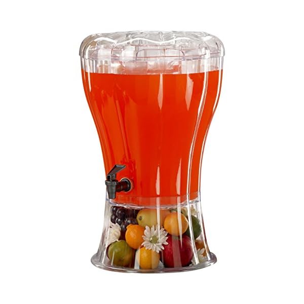 Buddeez Clear Drink 3.5 Gallon Plastic Beverage, Comes with Stand, Spigot, Ice Cone, Large Punch Dispenser for Parties Buddeez Clear Drink 3.5 Gallon Plastic Beverage, Comes with Stand, Spigot, Ice Cone, Large Punch Dispenser for Parties