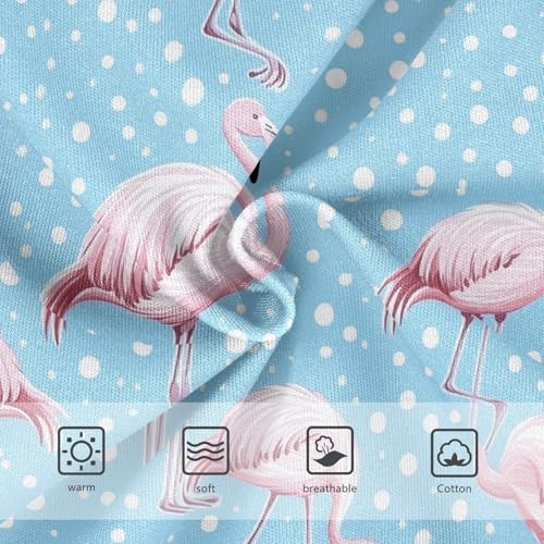 Wusikd Flamingo Cute Girls' Underwear Cotton Cartoon Blue Girls Briefs Soft Toddler Underwear 2T3