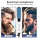 Beard Straightener for Men - Faster Heated Ionic Technology Beard Straightening Comb – Electric Portable Men’s Hair Styling Brush for Him Dad Husband