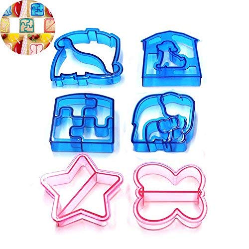 Vivian Kids Sandwich Cutter Maker Cake Toast Bread Cutter Mold Set of 6