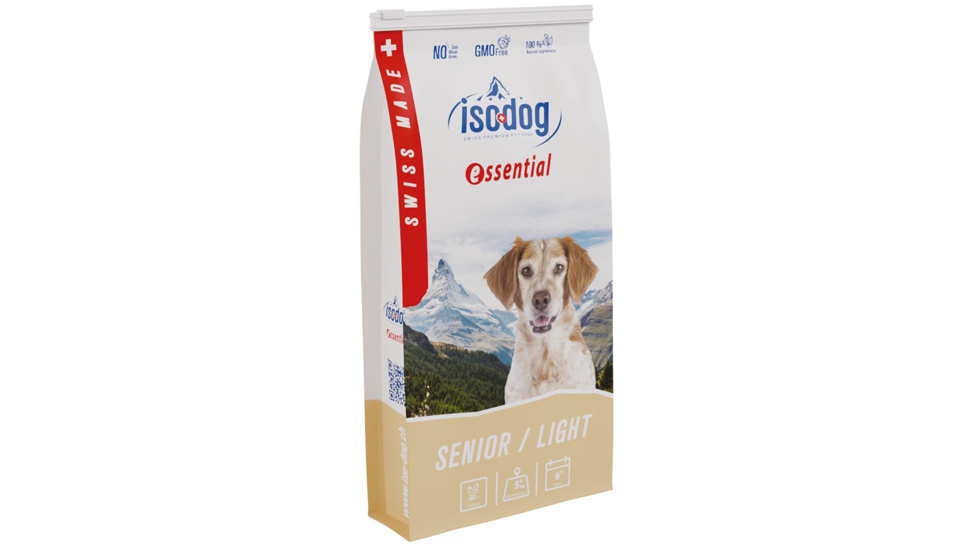 Iso dog - Croquettes Haut de Gamme pour Les Chiens âgés - sans Gluten - Digestion optimale - Riche en volaille - 14kg - sans OGM - Matières premières 100% Naturelles - fabriqué en Suisse