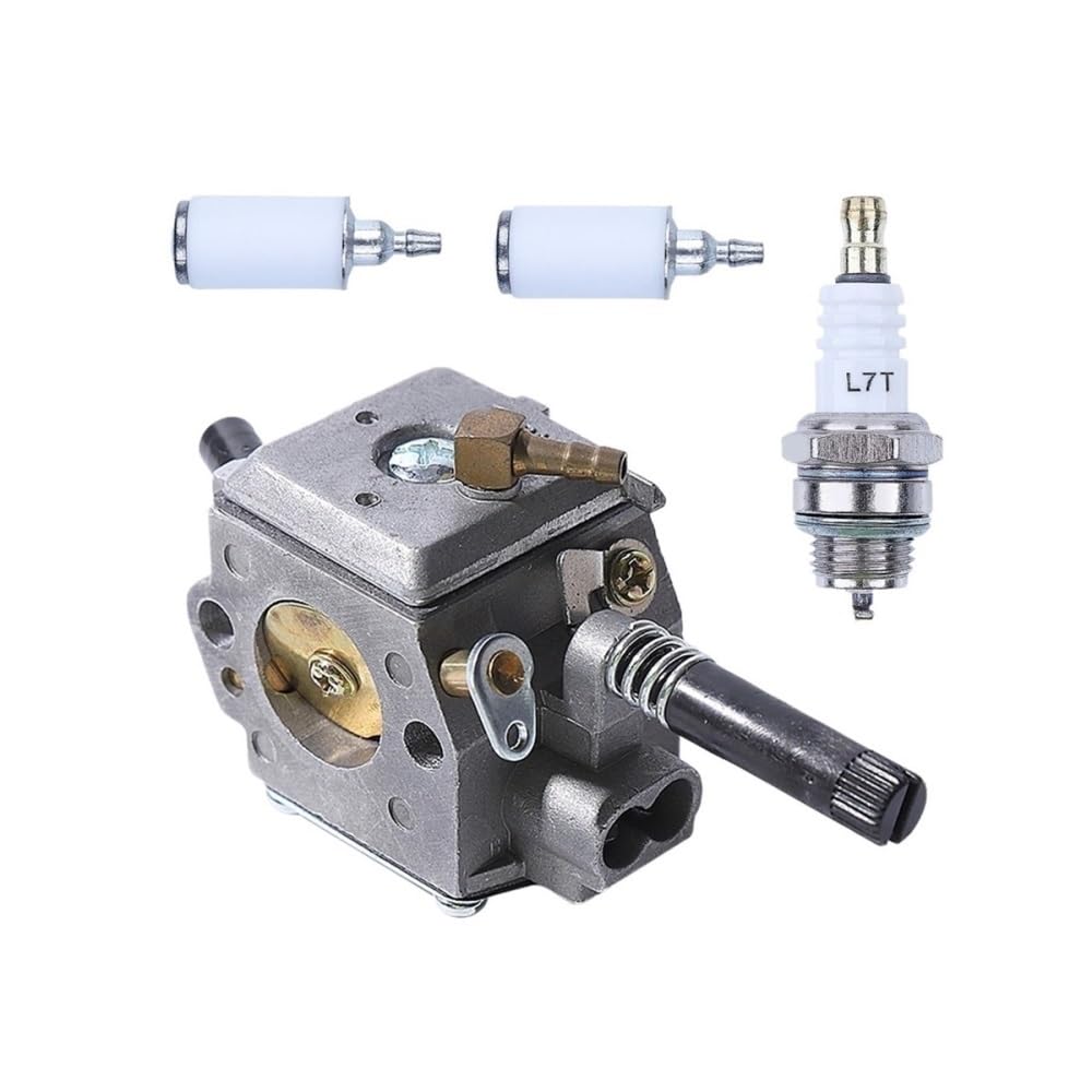 Kit de bujías y filtro de combustible compatible with carburador compatible con motosierra SD 488 (repuesto A021003090 72365-81000)