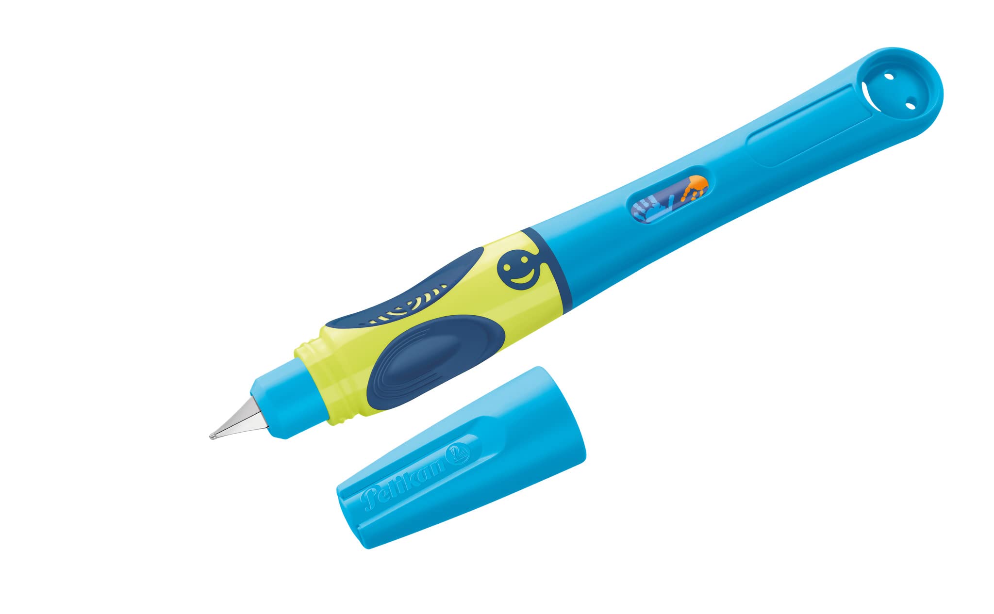 Pelikan® Pióro wieczne Griffix do nauki pisania | Średnia stalówka | Na atrament | Dla prawo i leworęcznych | Biuro Szkoła Studia Praca | Kaligrafia Komfortowe i Gładkie pisanie | Blue