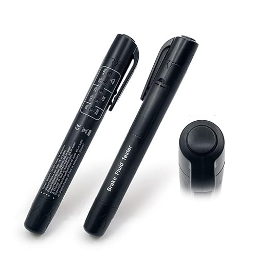 Ziyan DOT 3/4/5 Bremsflüssigkeitstester, Bremsflüssigkeitsprüfer mit 5 LED Anzeige für Auto Fahrzeug, Prüfgerät für Bremsflüssigkeiten, Brake Fluid Tester, Ölerkennung, DOT3, DOT4, DOT5