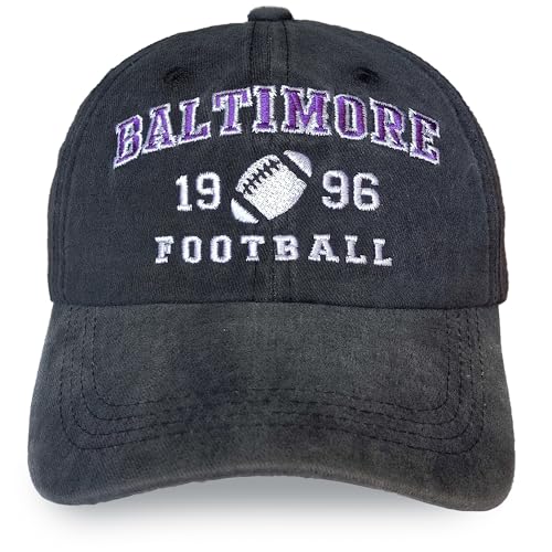 Zihogrc Football Fans City Embroidered Hat for Men Women Adjustable Baseball Unisex Cotton Cap