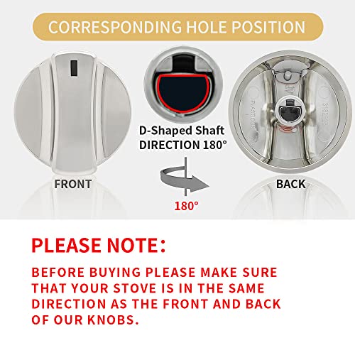 318282310 Burner Knob Replacement Part For Frigidaire & Kenmore Range/Oven/Stove - Replaces Ap3774164, 1062940, Ah979119, Ea979119, Ps979119 (5 Pack) #TOP1