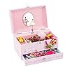 RR ROUND RICH DESIGN Kids Musical Jewelry Box for Girls with Drawer and Jewelry Set with Ballerina Theme - Swan Lake Tune Pink #4