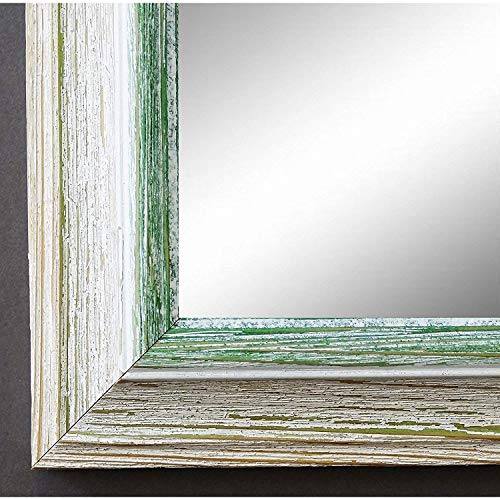 Artecentro Marco para cuadros de lienzo   Shabby Chic blanco color de madera   Varios tamaños oferta (blanco/verde, 30 x 40 + paspartú)