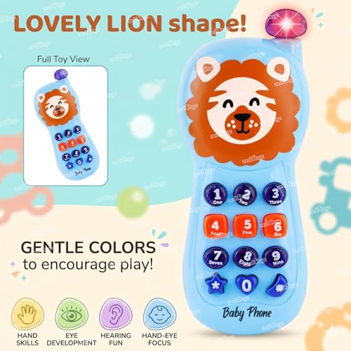 Image of Zest 4 Toyz Toy Phone for Kids Musical Mobile Phone Toy with Light & Sound Toys for Baby Pretend Play Mini Cell Phone Toy Birthday Gifts for Kids - Multicolor (Pack of 1)