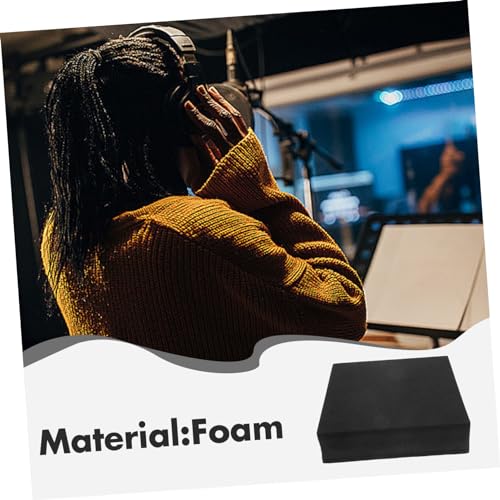 Toyvian 4 piezas Paneles acústicos de aislamiento de espuma para altavoces, subwoofer, monitores, paneles para reducción de ruido en estudios y teatros miniatura 7