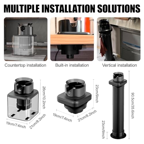 Limpiador automático de portafiltros de café, Sensor de Seguridad Anti-Falso Contacto con 3 Cabezales de Cepillo para una eliminación eficiente de los posos de café.