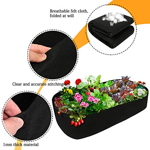 Acjryo 2Pcs Fabric Raised Garden Beds,6X3 Ft Rectangle Plant Grow Bags Herb Flower Vegetable Plants Bed Garden Grow Bags For Flowers Vegetables Plants #TOP2