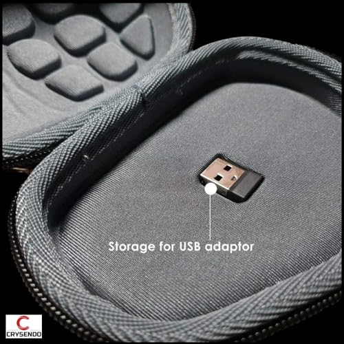 Image of Crysendo Mouse Case for Logitech MX Master /Master 2S / Master 3, 3S Wireless Mouse | Portable Mouse Cover with Zipper | Hard Shell Travel Storage Pouch (Mouse Not Included) (Black)