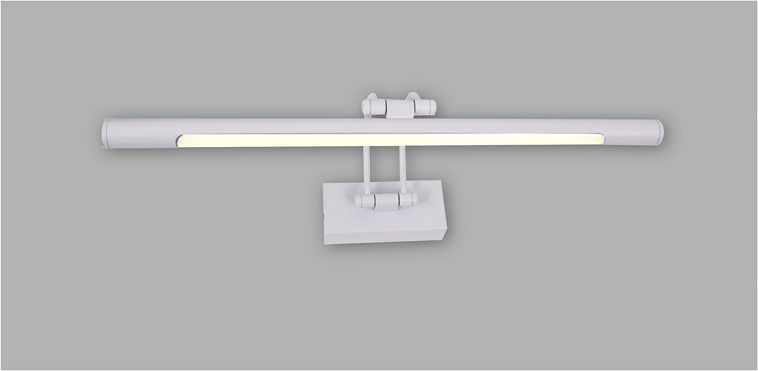 Applique murale à LED pour éclairage de tableaux, miroirs, peintures murales, 8 W, traditionnel et élégant, teinte de lumière chaude 3000 K, couleur blanche, articulée et rotative. 50 cm