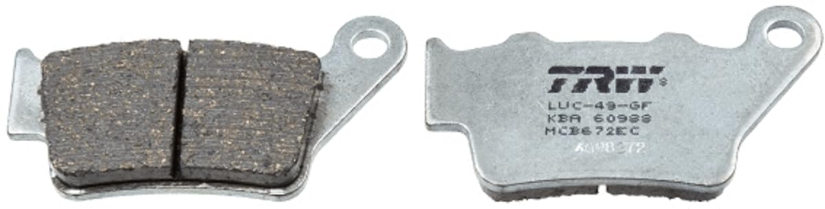 Motorcycle Brake Pads Set Rear MCB672EC TRW Organic ECO Genuine Top Quality New