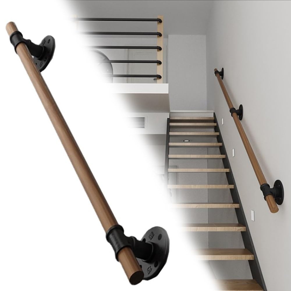 Rambarde intérieure en bois pour sécuriser les escaliers de la maison