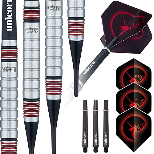 Unicorn Soft Tip Darts Set, Silver / Black, 18 g