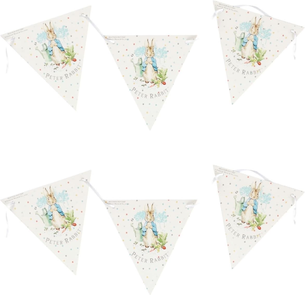 Peter Rabbit Classic Tableware Party Bunting, 3m with 20 flags