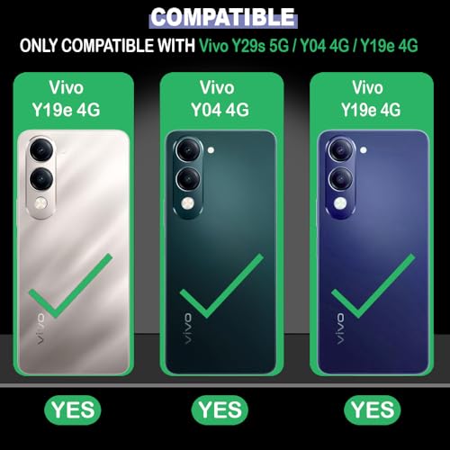 Image of Shockproof Case | Full Camera Protection | TPU Flexible Back Cover for Vivo Y04 4G / Y19e 4G / Y19 5G / Y29s 5G / T4 Lite 5G / iQOO Z10 Lite 5G (Matte Black)