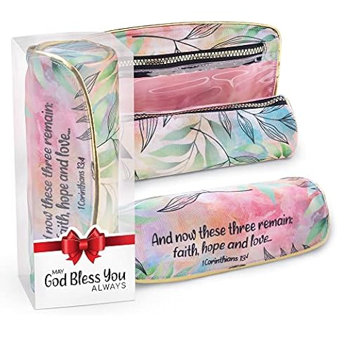Born2Calm Christian Pencil Pouch - Spacious Bible Pencil Pouch For Women For All Your Bible Journaling Study Supplies Tools - Durable And Portable Bible Pencil Case For Women Cover