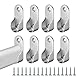 Kleiderstange Halterung, 19mm Oval Kleiderstangenhalter Zinkdruckguss mit Schrauben 8 Stücke Vernickelt Schrankrohrlager Stangen Halterung Metall Garderobe Stangen Halterung für Kleidung Rutenhalter