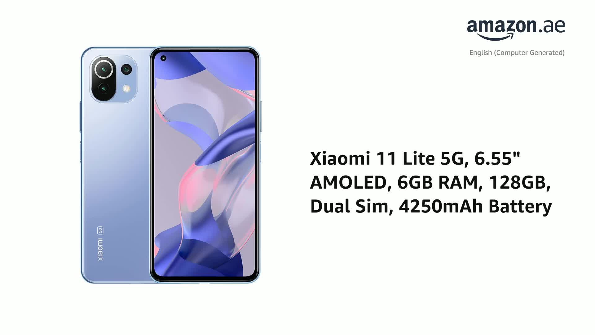 Xiaomi Mi 11 Lite 5G 128GB 青 Xiaomi Mi 11 Lite Dual SIM Amoled DotDisplay Bubblegum Blue