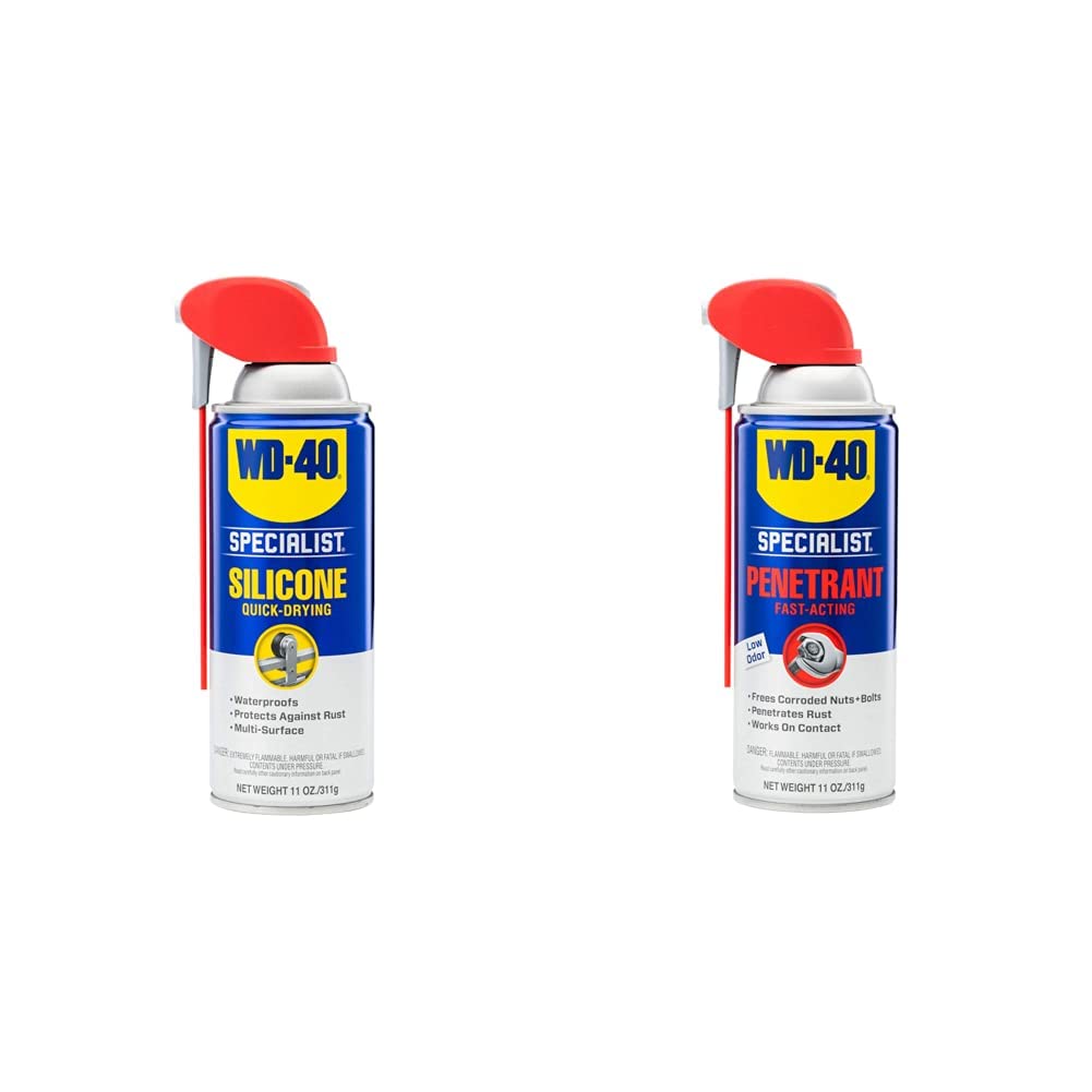 Amazon.com: WD-40 Specialist Silicone Lubricant with Smart Straw Sprays 2 Ways, 11 OZ & Specialist Penetrant with Smart Straw Sprays 2 Ways, 11 OZ : Health & Household Amazon.com: WD-40 Specialist Silicone Lubricant with Smart Straw Sprays 2 Ways, 11 OZ & Specialist Penetrant with Smart Straw Sprays 2 Ways, 11 OZ : Health & Household