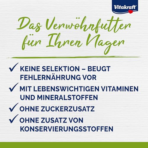 Vitakraft Life Dream, Zwergkaninchen Futter, mit Birne, mit Apfel, mit Hagebutte, unterstützt Verdauung und Zahnabrieb, ohne Zusatz von Zucker (1x 1,8kg)