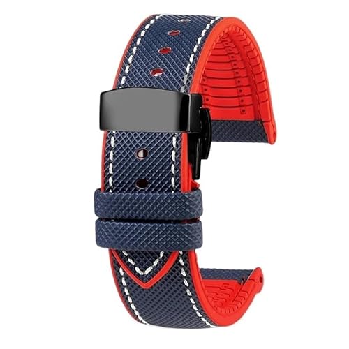 IWC�Ή�/�I���K�Ή�/�����W���Ή�/�V�`�Y���Ή� - �\�t�g�V���R�������Y�X�g���b�v(B-Blue Red black B,22mm)