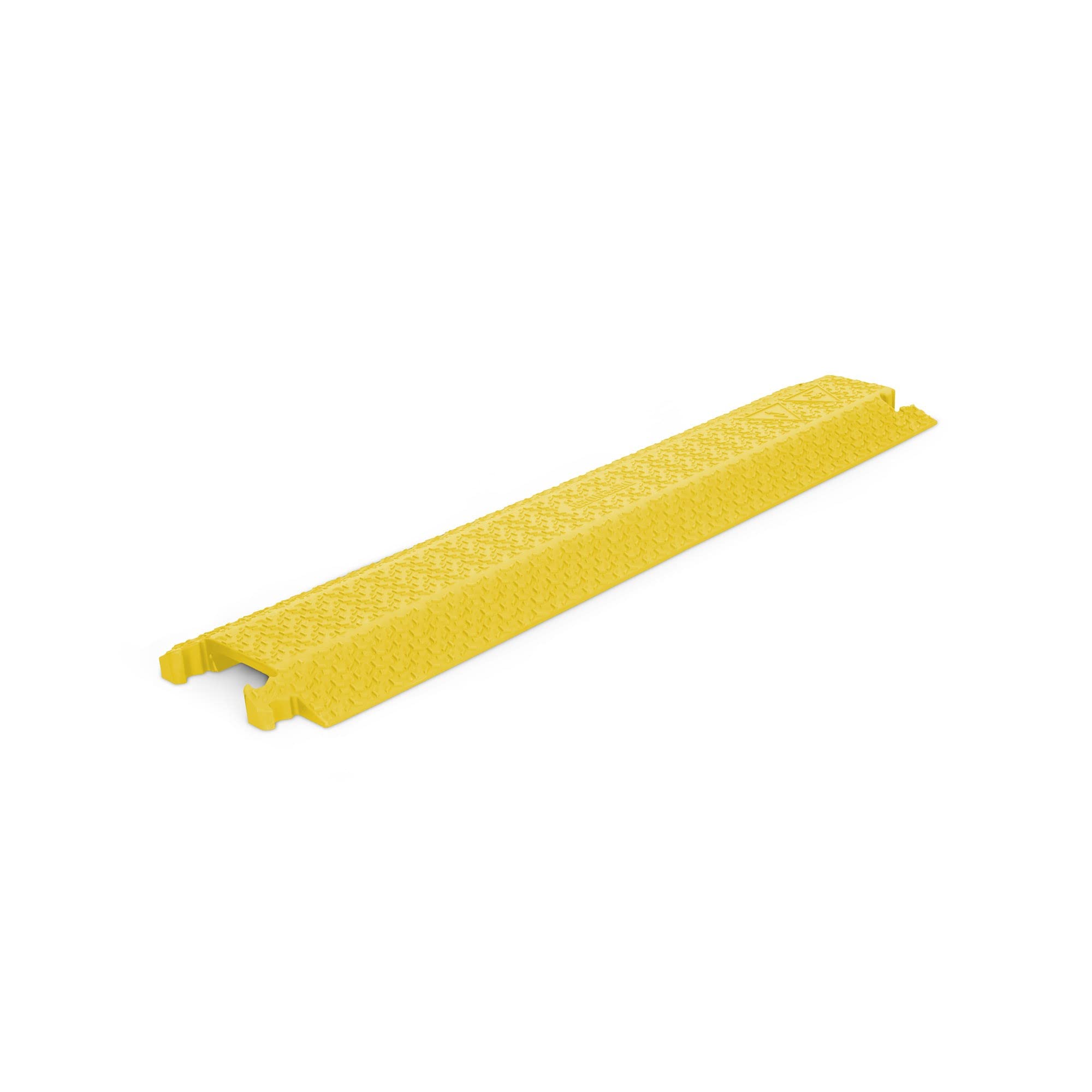 DEFENDER Xpress Drop-Over Kabelbrücke - Kabelschutz für schnelle Kabelabdeckung bei Homeoffice, Gaming, Heimkino, Werkstatt, einfach auflegen, gelb, 100 mm Breite, Höhe 4 cm