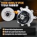 Water Pump AW7163 43263- Replacement for 2000-2013 Dodge Dakota/Durango/Ram 1500, Jeep Grand Cherokee/Liberty 3.7L 4.7L V6 V8 - Replaces OE Numbers 53020873AC