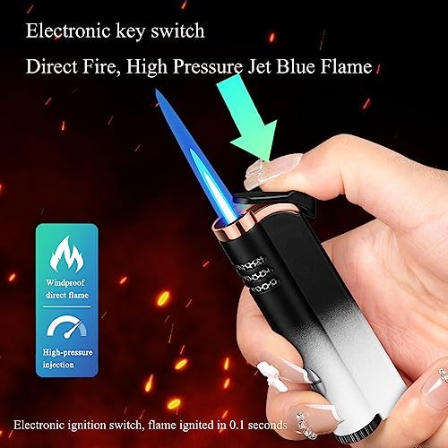 Encendedor de soplete ajustable con llama a butano miniatura 5