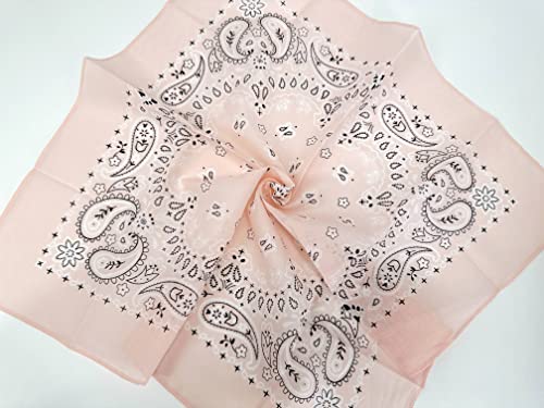 Image of Single Pack Bandanas 60s Premium Cotton Soft Thin Handfeel Large Handkerchief for Men and Women