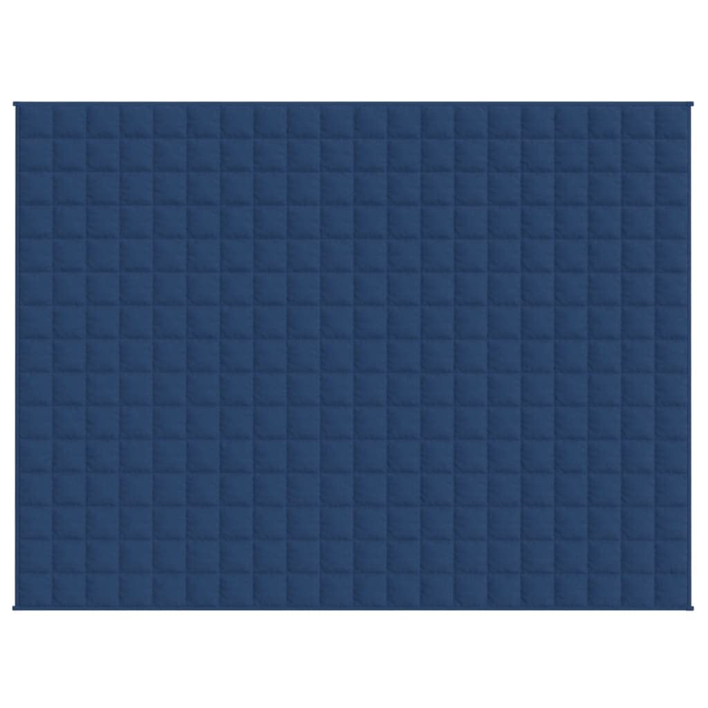 Manta ponderada azul 150 x 200 cm 11 kg Tejido-Classic Manta ponderada - Manta antiestrés - Manta pesada para un sueño profundo y un mejor descanso - Manta de algodón ponderada 100% - Weight