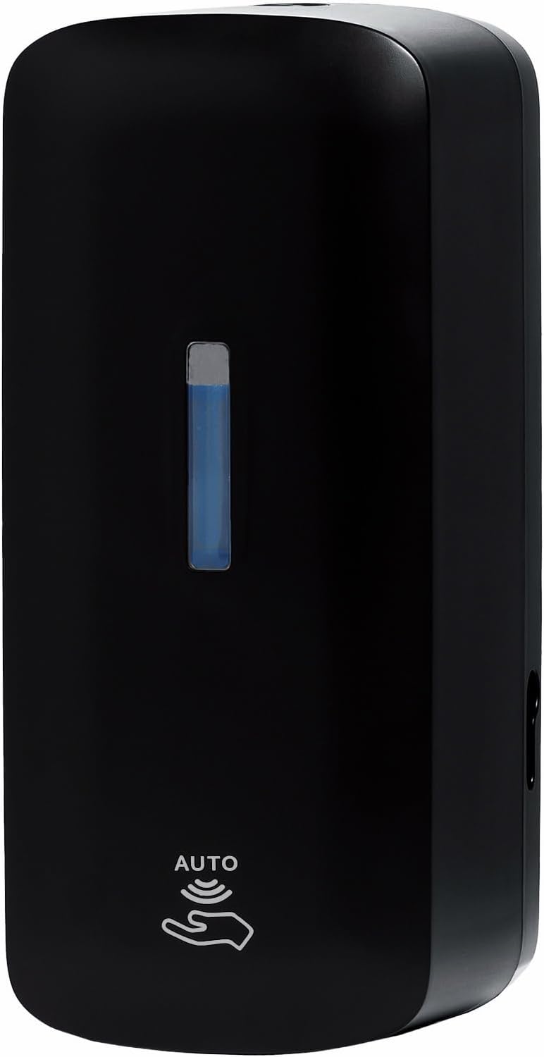 Automatic Soap Dispenser with Extra Large 40 oz. Capacity (Liquid/Gel) - Wall Mounted Hand Soap or Touchless Hand Sanitizer Unit for Commercial or Home Bathrooms - ADA Compliant (Black)