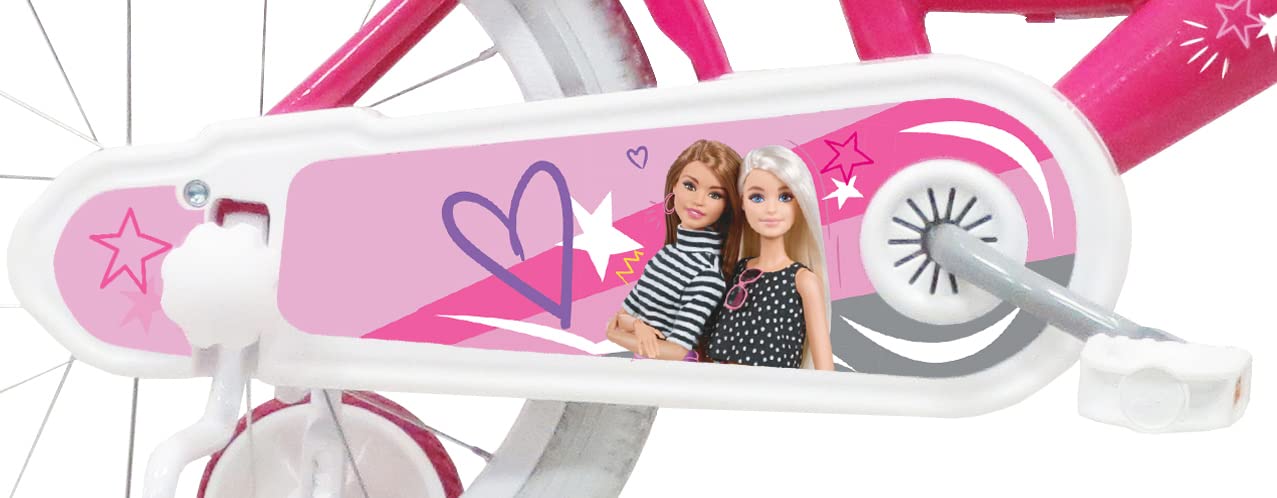 Barbie Mädchen-Fahrrad, Rosa-Weiß, 16 Zoll (40,6 cm)