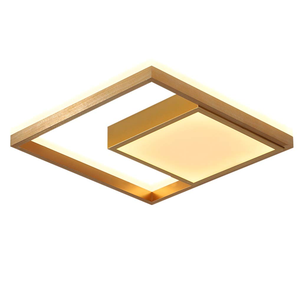 HynJGih Square Ceiling Lamp Modern Minimalist Post-Modern Gold Jane European Light Luxury Personality Creative Room Bedroom Lamp(Gold,60CM-Warm Light)