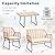 PAOLFOX 4 Piece Patio Conversation Sets,Wicker Patio Furniture Sets,Outdoor Patio Furniture,Outside Furniture,Backyard Furniture,Front Porch Furniture,Beige
