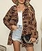 SELINK Womens Aztec Print Fleece Hoodie Jacket Button Down Shacket Casual Sherpa Coats Warm Outwear with Pockets Coffee-XXL