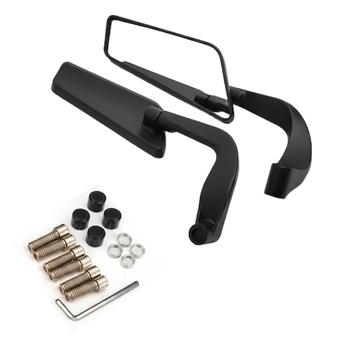 360 Rotating York nut Fitting Wind Wing Rear View Mirror Set Black Universal for All Bike's & Scooty 2-image-29